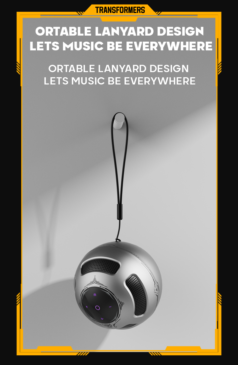 TF-Y17 Bluetooth 5.4 Speaker – Mech-Inspired Design with Stand | Deep Bass | Touch Interface