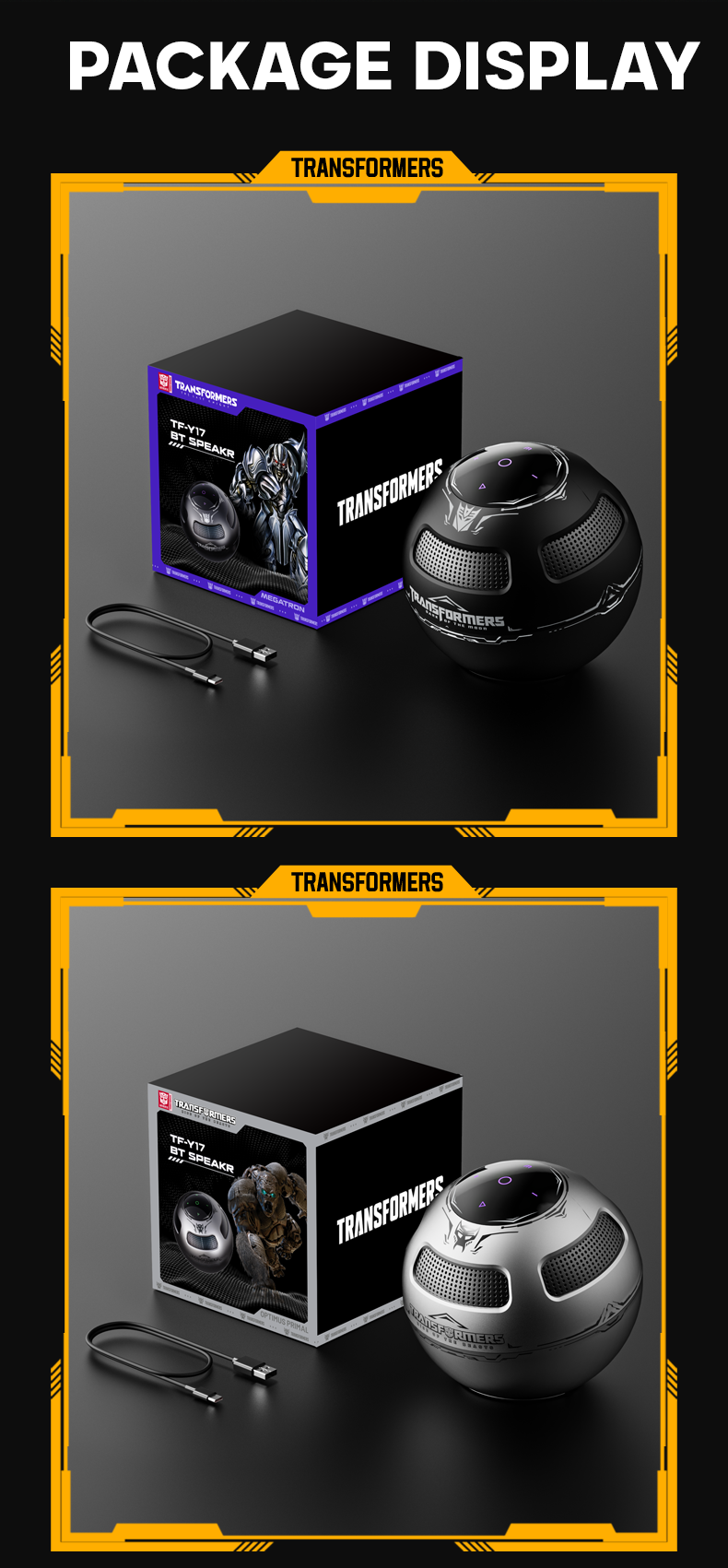 TF-Y17 Bluetooth 5.4 Speaker – Mech-Inspired Design with Stand | Deep Bass | Touch Interface