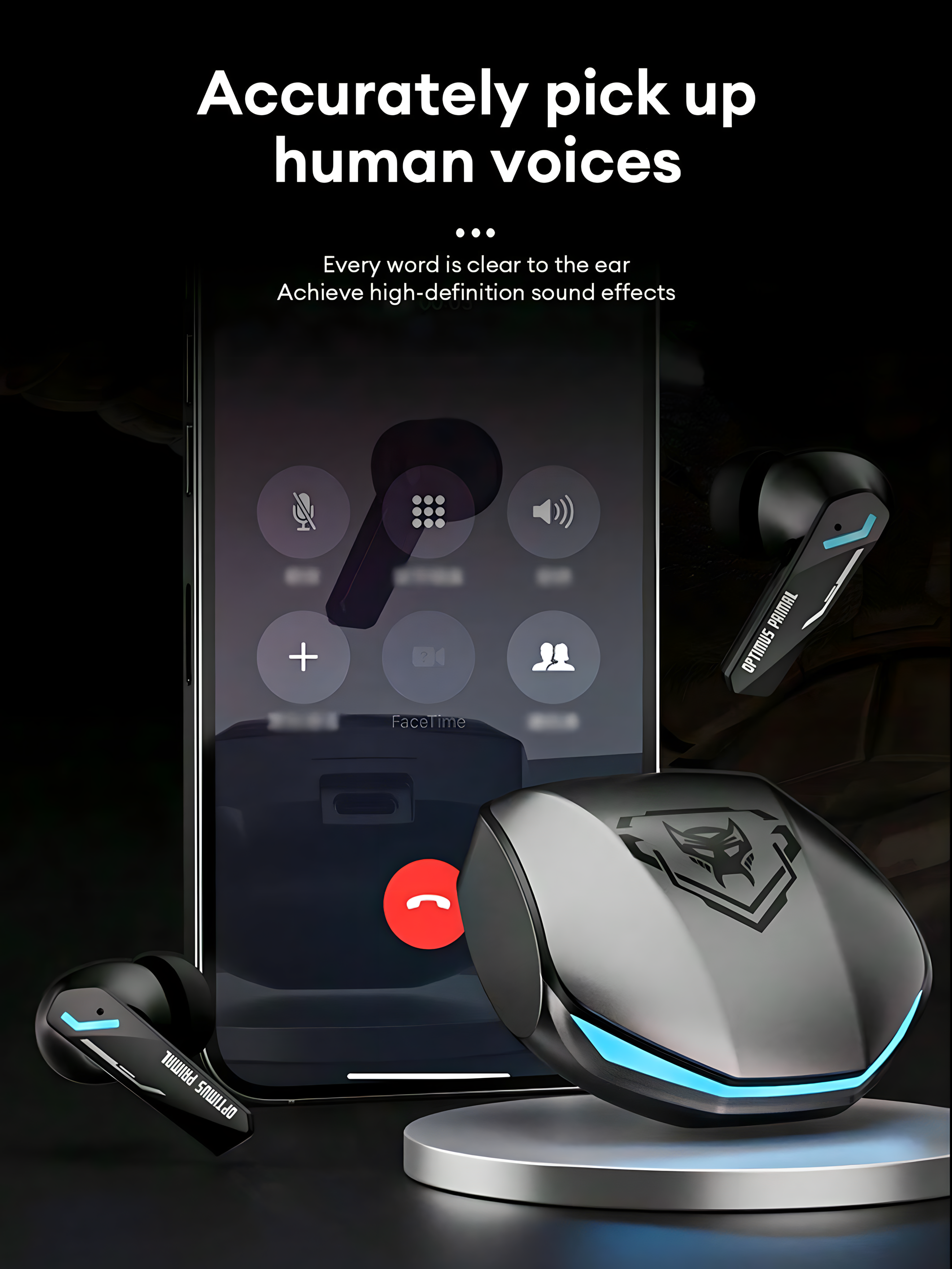 Bumblebee Earbuds T-10 + Thumb Sleeves GIFT + Music Mode + Gaming Mode