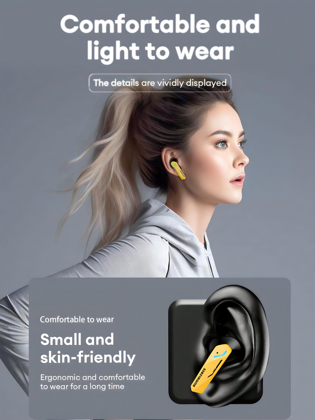 Bumblebee Earbuds T-10 + Thumb Sleeves GIFT + Music Mode + Gaming Mode