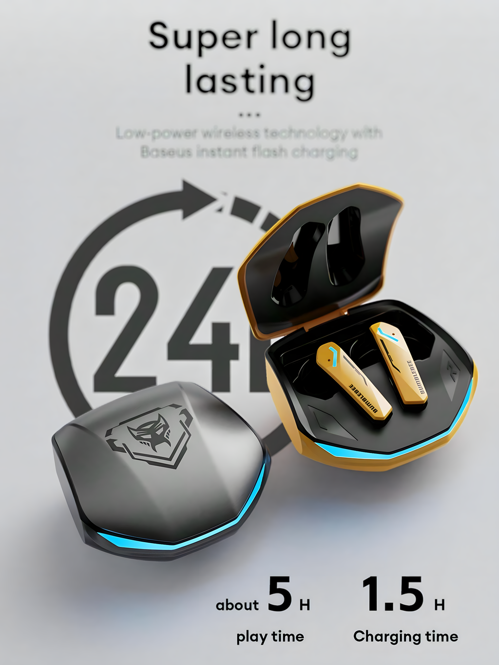 Bumblebee Earbuds T-10 + Thumb Sleeves GIFT + Music Mode + Gaming Mode