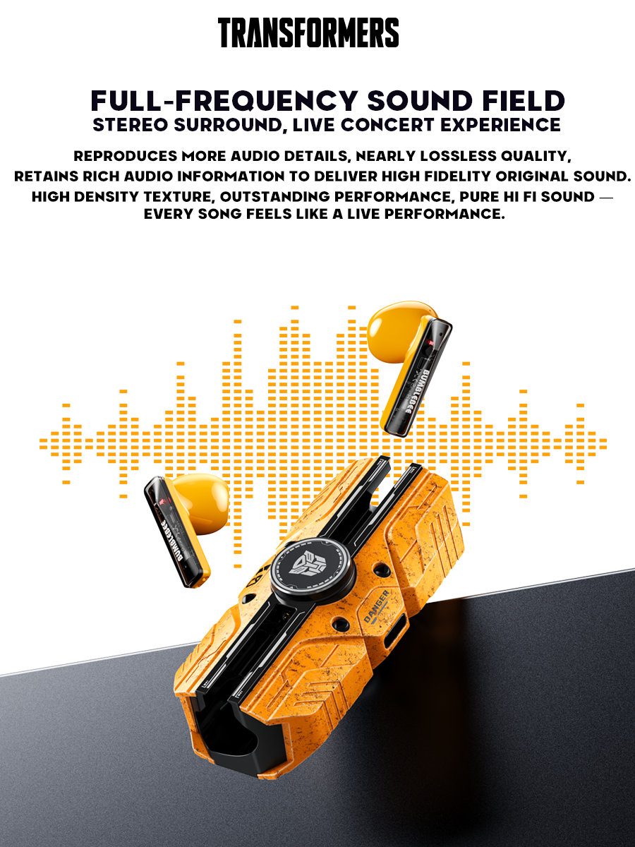 Bumblebee Earbuds T-80 Spin Model - Low Latency + Gaming Mode
