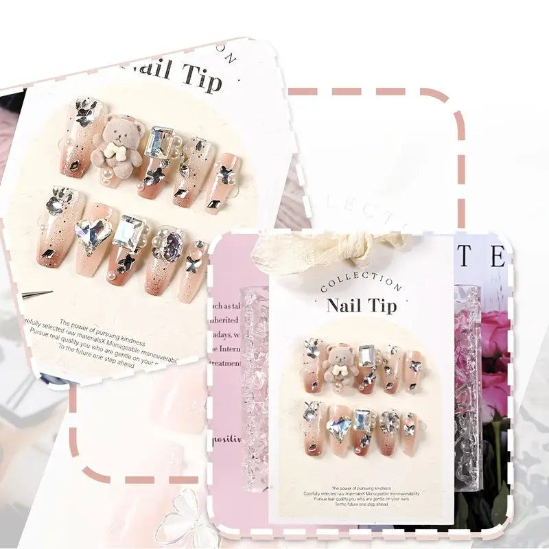 Teddy Glam Nails