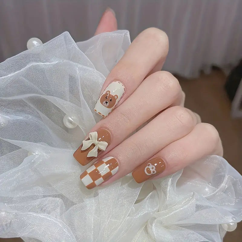 Teddy Charm Nails