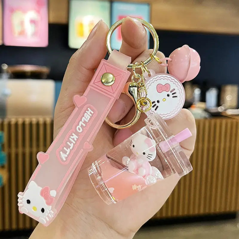 Hello Kitty Boba Tea Keychain