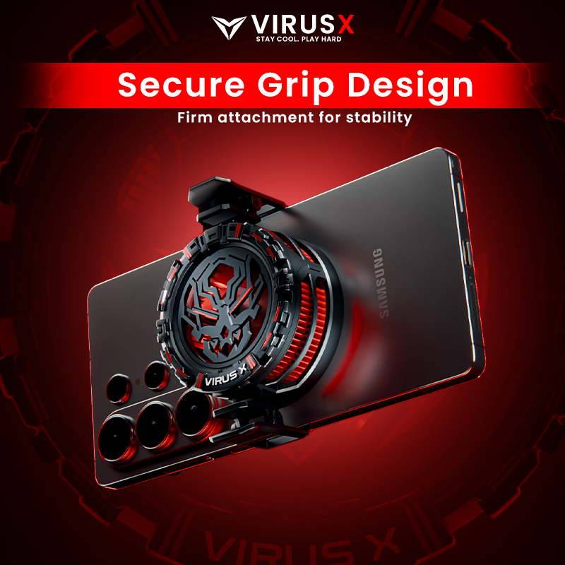 VIRUS X Cooling Fan – Gaming Cooler for Android & iPhone - PUBG | COD | Free Fire