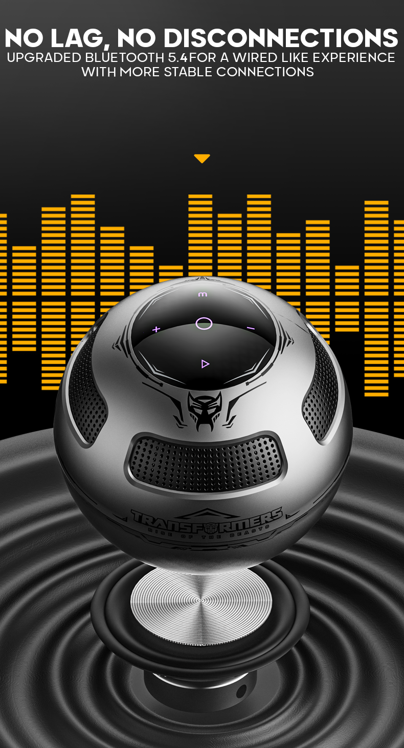 TF-Y17 Bluetooth 5.4 Speaker – Mech-Inspired Design with Stand | Deep Bass | Touch Interface