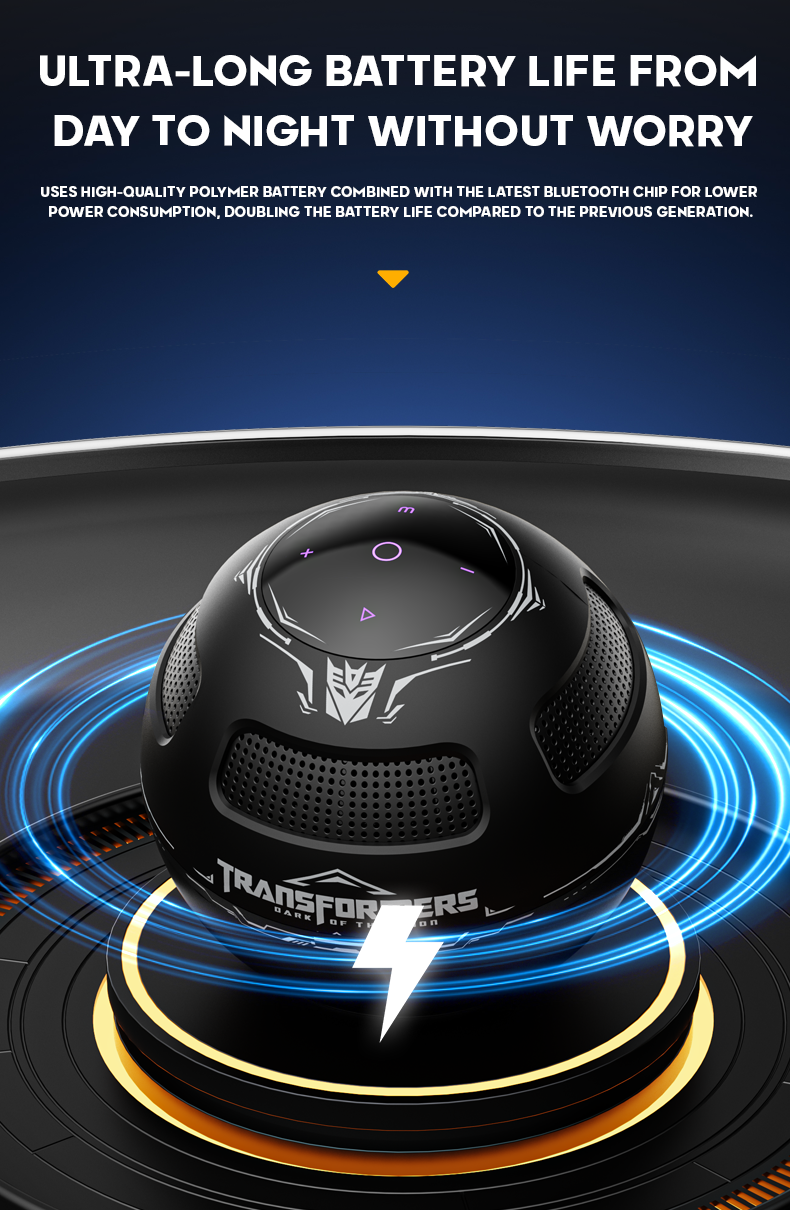 TF-Y17 Bluetooth 5.4 Speaker – Mech-Inspired Design with Stand | Deep Bass | Touch Interface