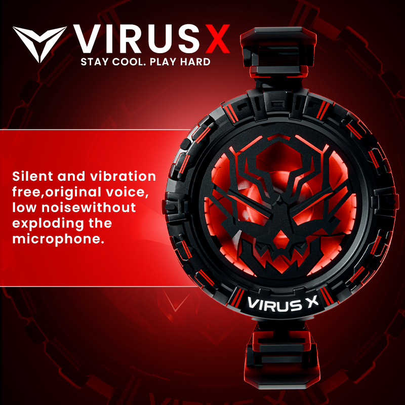 VIRUS X Cooling Fan – Gaming Cooler for Android & iPhone - PUBG | COD | Free Fire