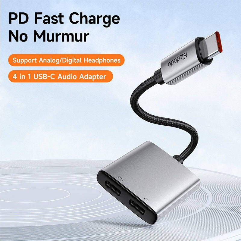 McDodo 2-in-1 Audio Adapter DC3.5 Lightning &  DC3.5 Type C
