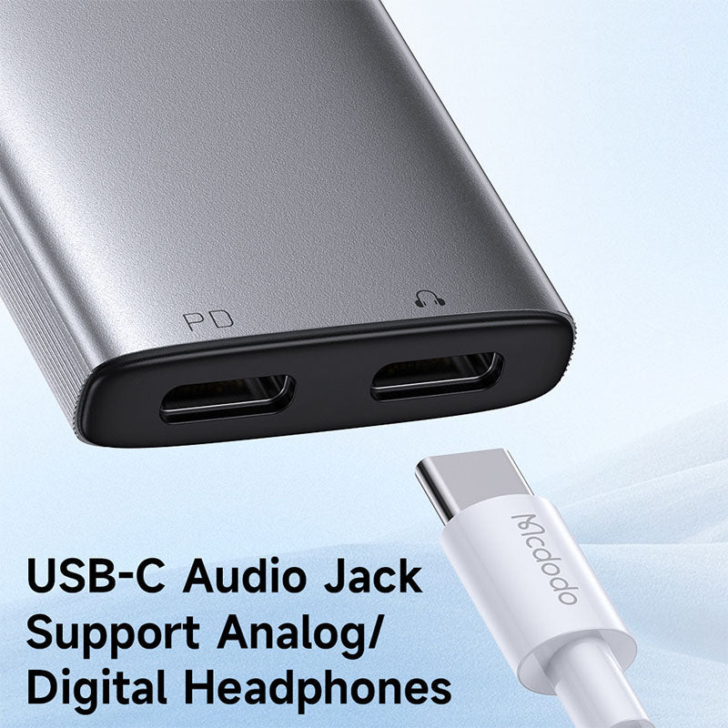 McDodo 2-in-1 Audio Adapter DC3.5 Lightning &  DC3.5 Type C