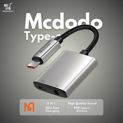 McDodo 2-in-1 Audio Adapter DC3.5 Lightning &  DC3.5 Type C