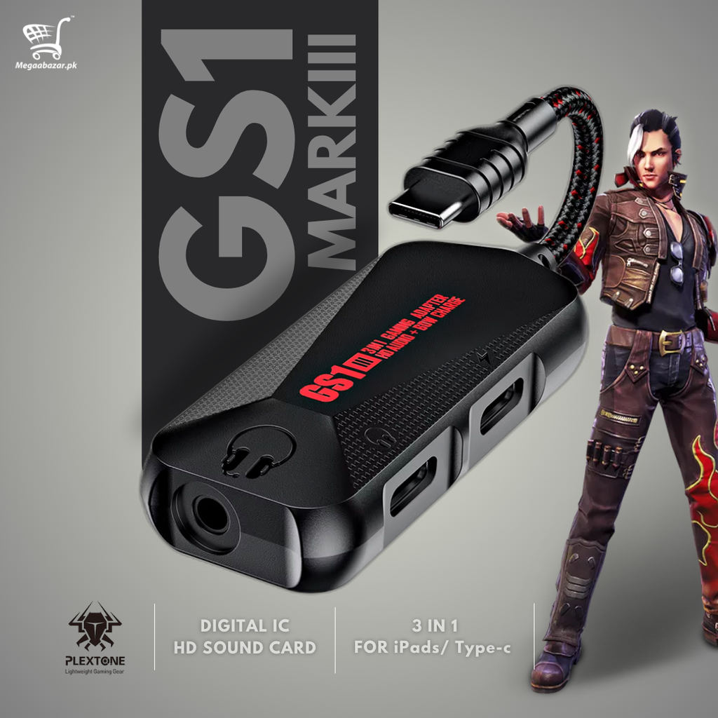 3-in-1 Gaming Splitter Type C Plextone GS1 Mark III.