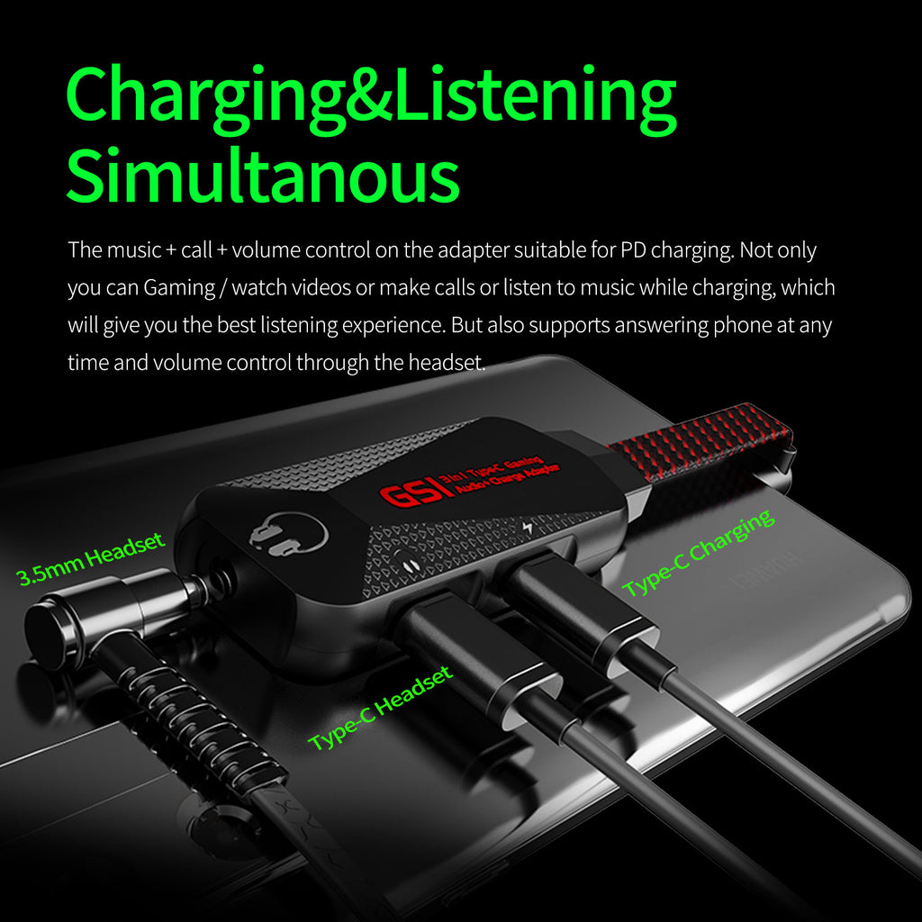 3-in-1 Gaming Splitter Type C Plextone GS1 Mark III.