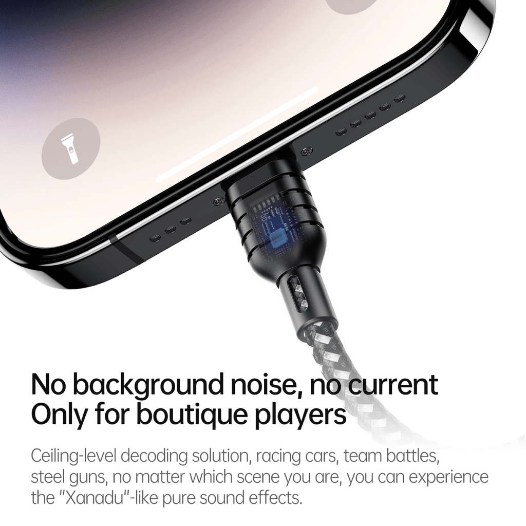 Plextone GS1 iPhone Lightning Splitter Adapter to 3.5mm Converter with PD 30W Fast Charge