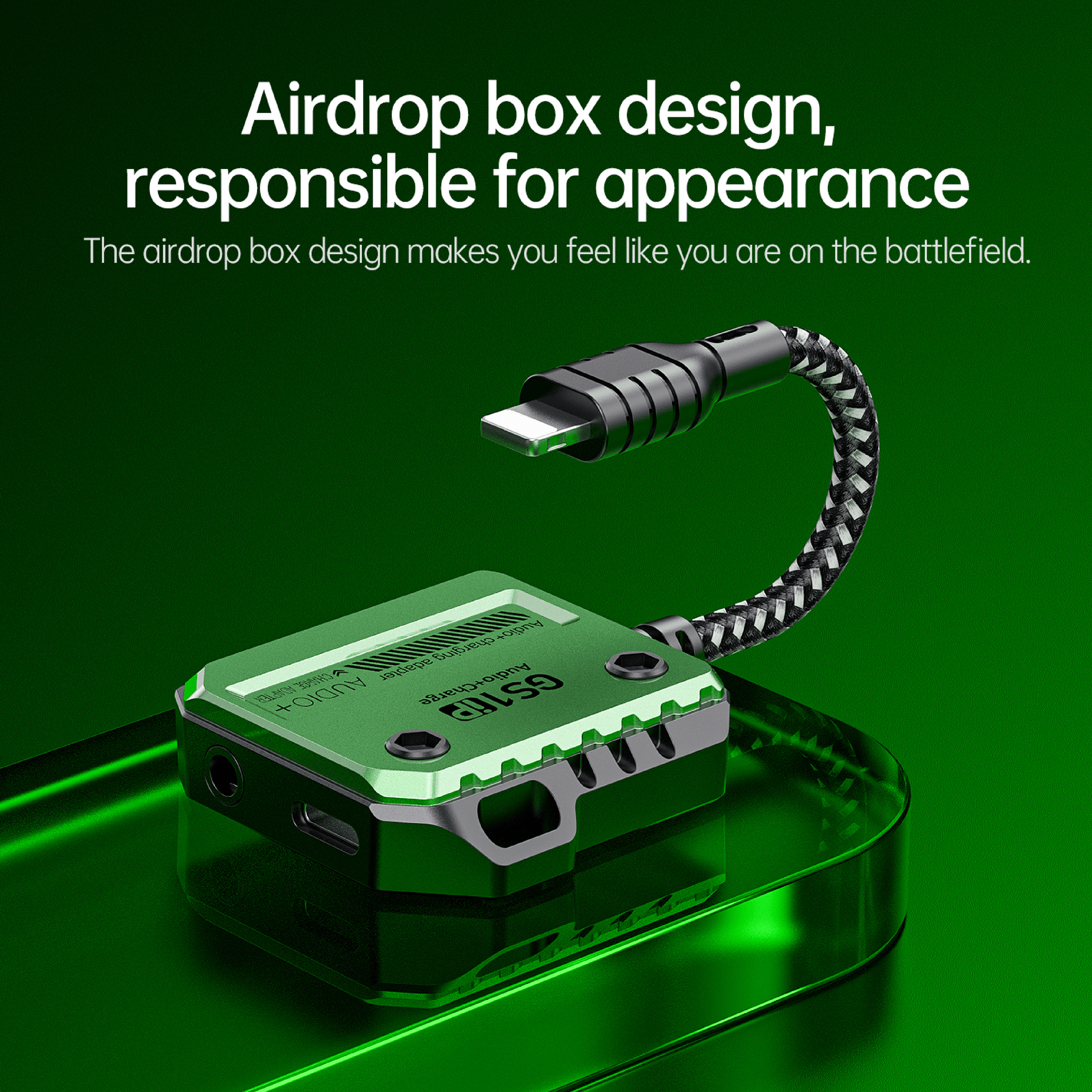 Plextone GS1 iPhone Lightning Splitter Adapter to 3.5mm Converter with PD 30W Fast Charge