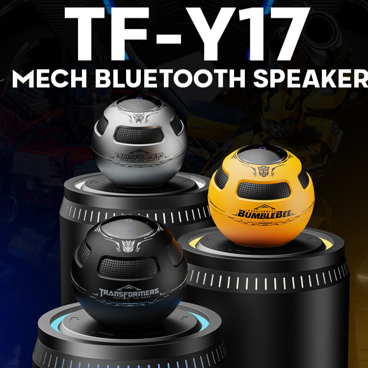 TF-Y17 Bluetooth 5.4 Speaker – Mech-Inspired Design with Stand | Deep Bass | Touch Interface