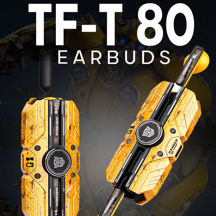 Bumblebee Earbuds T-80 Spin Model - Low Latency + Gaming Mode