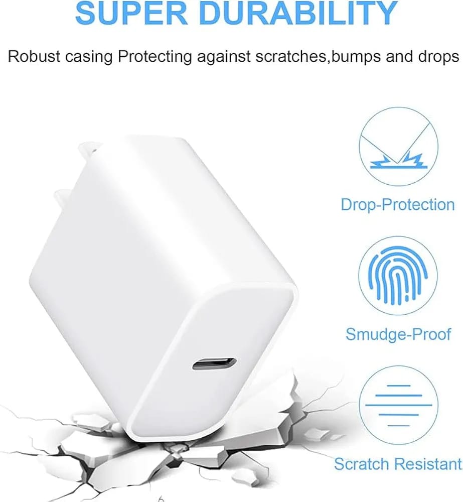 Original Apple 20W Charger – Fast Charging USB-C Adapter for iPhone/iPad