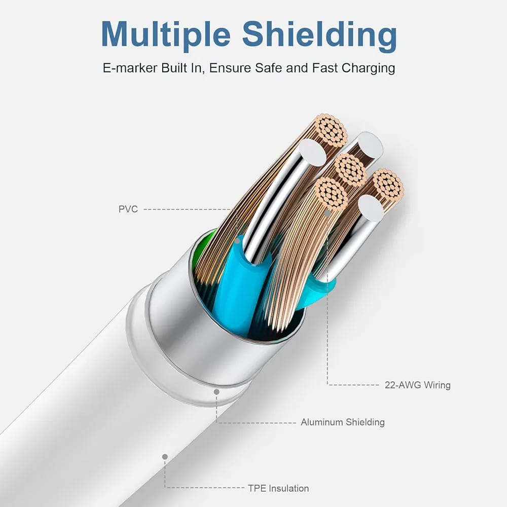 Apple Original Type-C to Type-C Cable | 60W Fast Charging | 1m