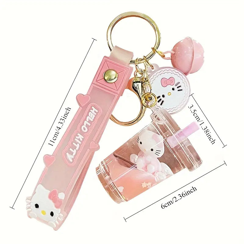 Hello Kitty Boba Tea Keychain