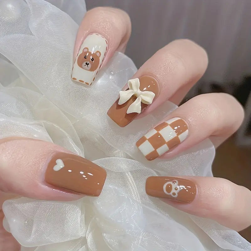 Teddy Charm Nails