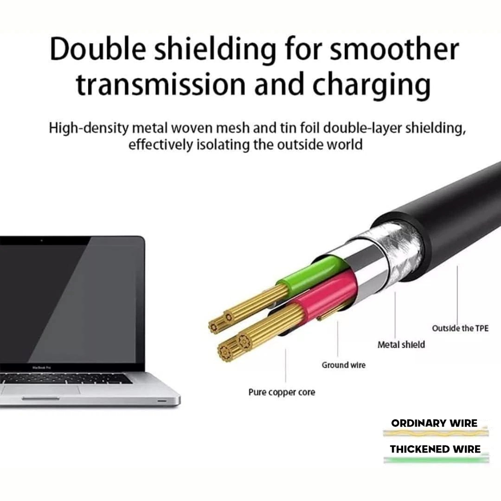 Fast Charging Cable Type-C to Type-C (Imported) – 4.5 Feet Compatible with Android & iPhone (via Type-C port)