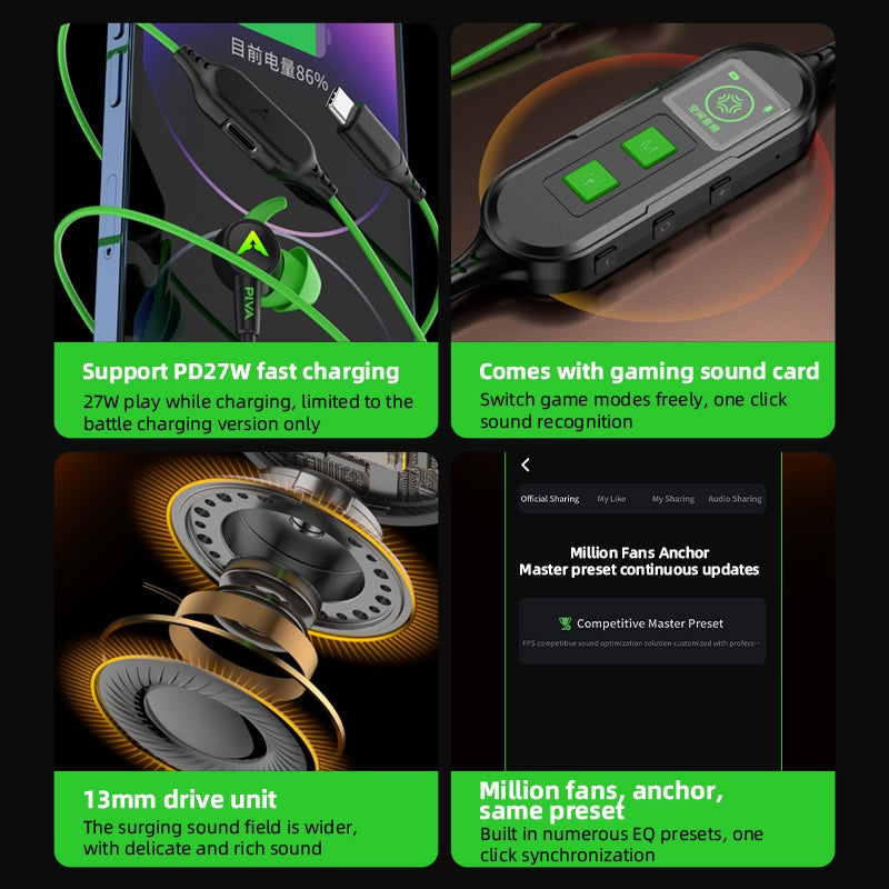 🔥 S6 PRO PIVA Gaming Handfree – 7.1 Virtual Surround | APP EQ | 13mm Drivers | RGB | PD 27W ⚡