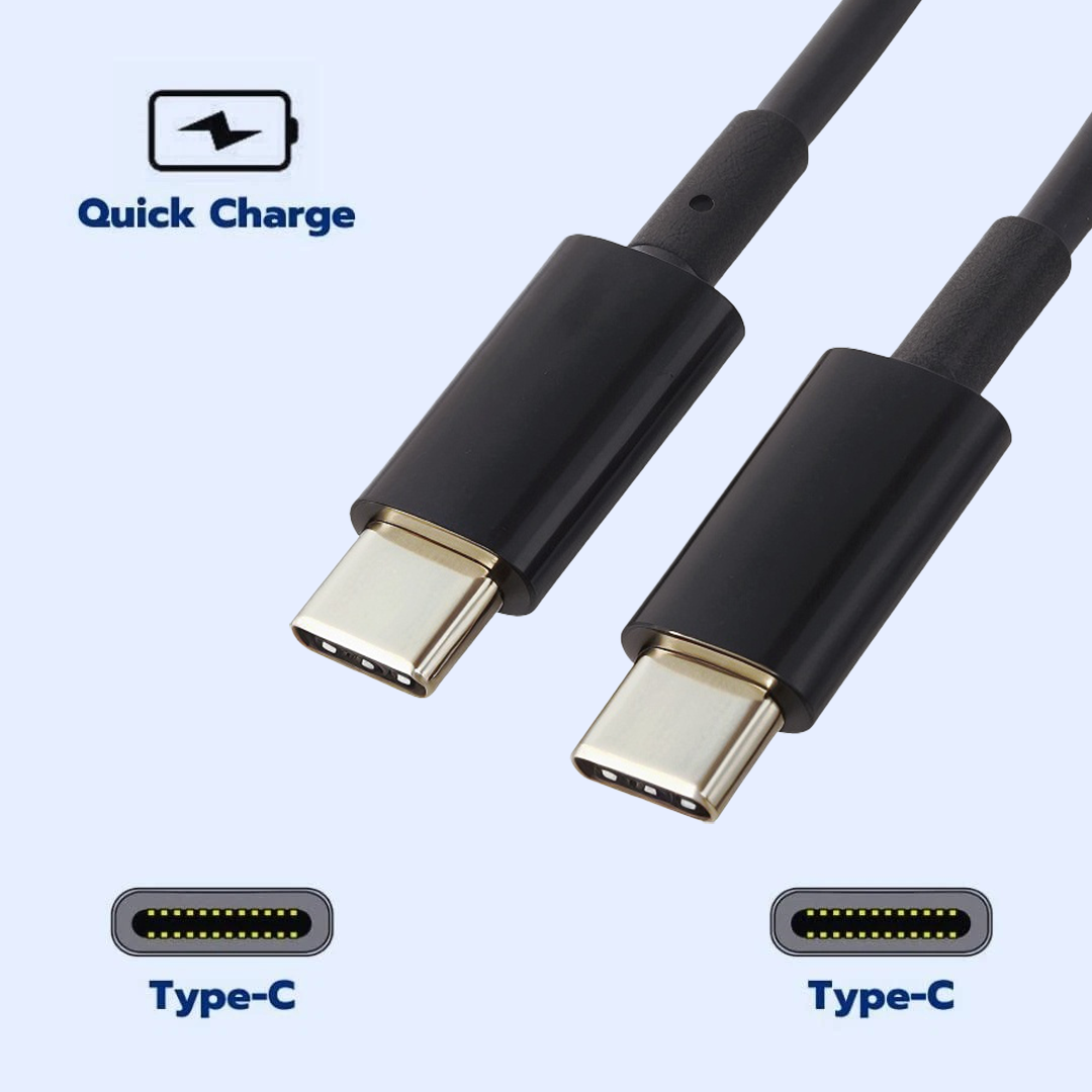 Fast Charging Cable Type-C to Type-C (Imported) – 4.5 Feet Compatible with Android & iPhone (via Type-C port)