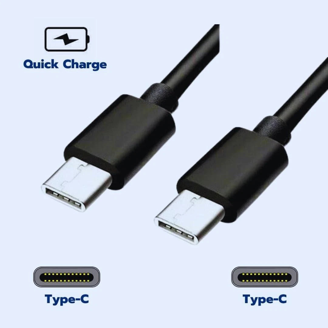 Fast Charging Cable Type-C to Type-C (Imported) – 4.5 Feet Compatible with Android & iPhone (via Type-C port)