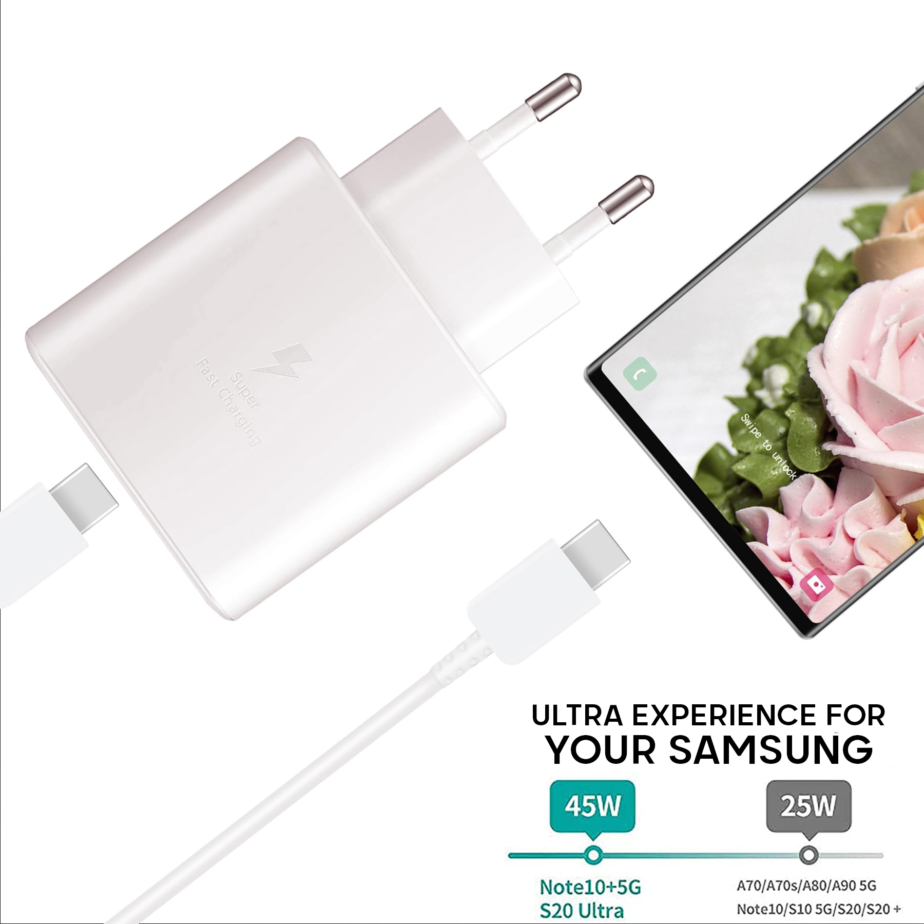 Samsung 45W Super Fast Charger (Original)  Charge at Lightning Speed